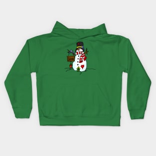 Jolly Christmas Snowman Kids Hoodie